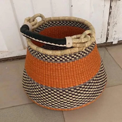 Natural grass and sisal basket